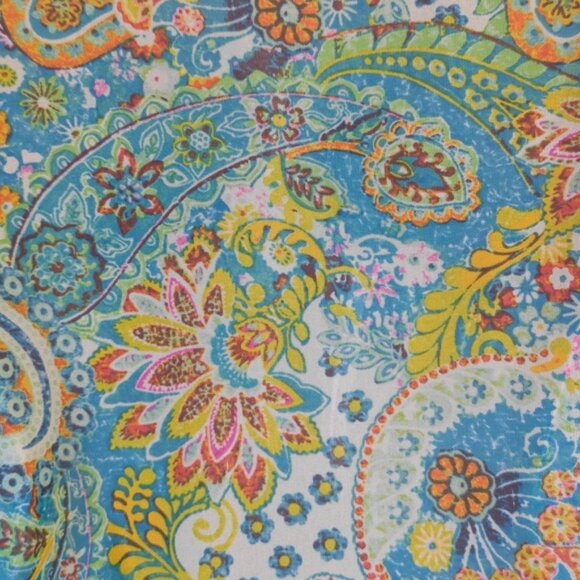 Lauren Ralph Lauren Size L Cover Up Carnivale Paisley Mesh Tunic Drop Waist - Picture 7 of 9